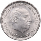 1957*62. Franco (1939-1975). 5 Pesetas. A&C 102 . Ni. SC. Est.20.