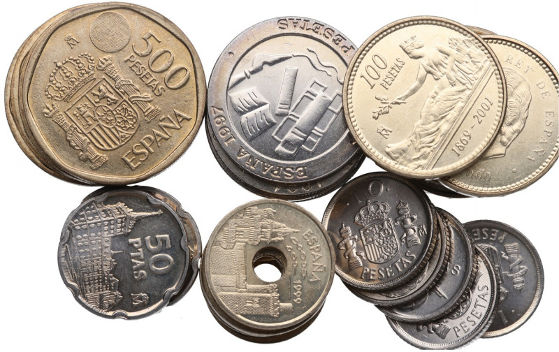 1989 a 2000. Juan Carlos I (1975-2014). Lote de 31 monedas de 500 , 200, 100, 50...