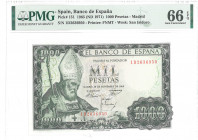 1965. Estado español (1936-1975). Serie 1D. 1000 pesetas. Pick 151. Certificado PMG 66 EPQ. SC. Est.75.