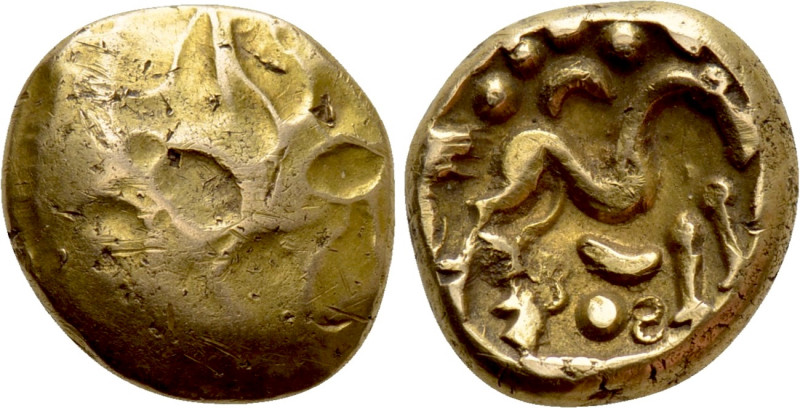 WESTERN EUROPE. Northeast Gaul. Ambiani. Uninscribed GOLD Stater (Circa 60-30 BC...