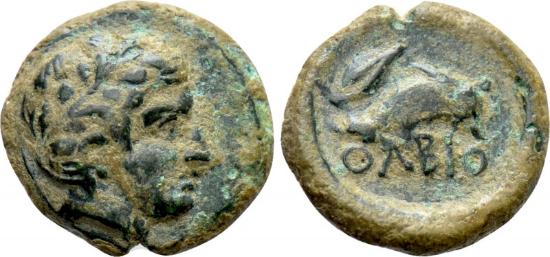 SKYTHIA. Olbia. Ae (Circa 325-320 BC). 

Obv: Laureate head of Apollo right.
...