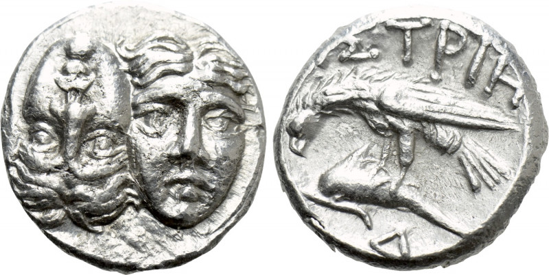 MOESIA. Istros. Drachm (Circa 280-256/5 BC). 

Obv: Facing male heads, the lef...