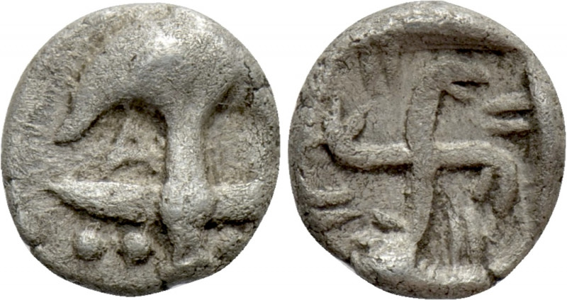 THRACE. Apollonia Pontika. Hemiobol (Circa 540/35-530 BC). 

Obv: Inverted anc...