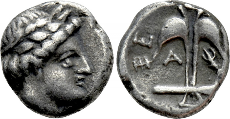 THRACE. Apollonia Pontika. Diobol (Circa 435-375 BC). 

Obv: Laureate head of ...