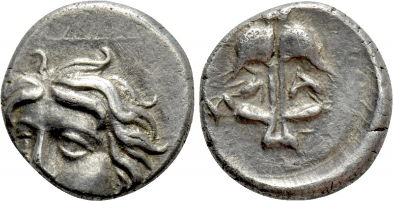 THRACE. Apollonia Pontika. Obol (Circa 435/425-375 BC). 

Obv: Head of Medusa ...