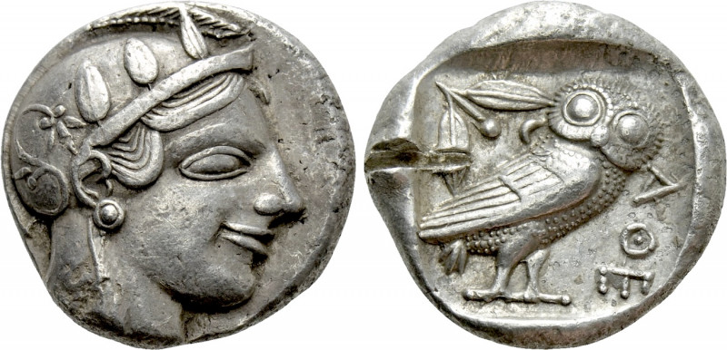 ATTICA. Athens. Tetradrachm (Circa 465-460 BC). Transitional issue. 

Obv: Hel...