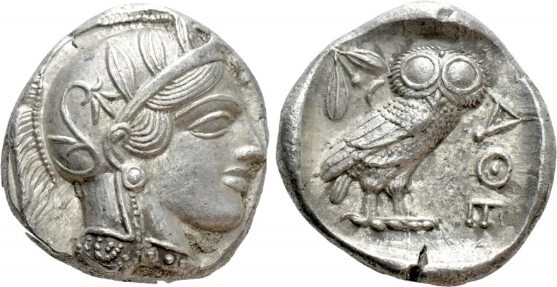 ATTICA. Athens. Tetradrachm (Circa 454-404 BC). 

Obv: Helmeted head of Athena...