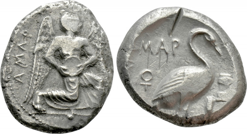 CILICIA. Mallos. Stater (Circa 440-390 BC). 

Obv: AMAP. 
Winged male figure ...