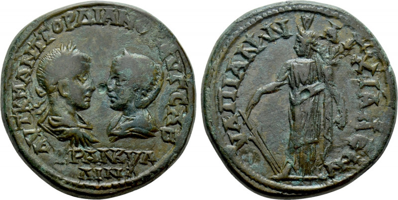 THRACE. Anchialus. Gordian III, with Tranquillina (238-244). Ae. 

Obv: AVT K ...