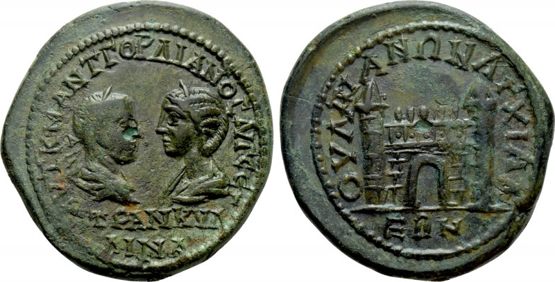 THRACE. Anchialus. Gordian III, with Tranquillina (238-244). Ae. 

Obv: AVT K ...