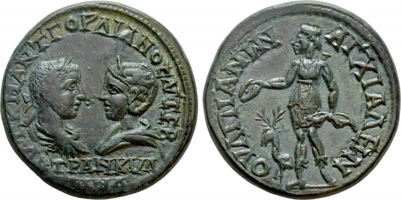 THRACE. Anchialus. Gordian III, with Tranquillina (238-244). Ae. 

Obv: AYT K ...