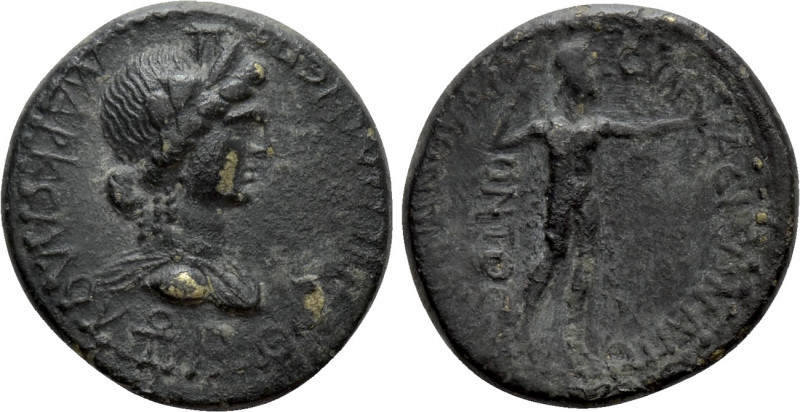 PHRYGIA. Synaus. Time of Vespasian (69-79). Ae. Marcellus, proconsul, and Apollo...
