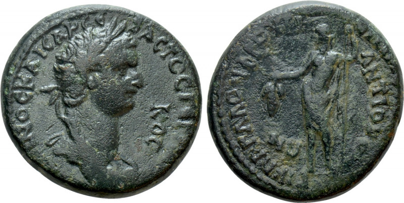 CARIA. Antioch. Domitian (81-96). Ae. Ti. Kl. Aglaos Frougi, epimeletes. 

Obv...