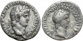 CAPPADOCIA. Caesarea. Nero with Divus Claudius (54-68). Didrachm