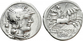 L. POSTUMIUS ALBINUS. Denarius (131 BC). Rome