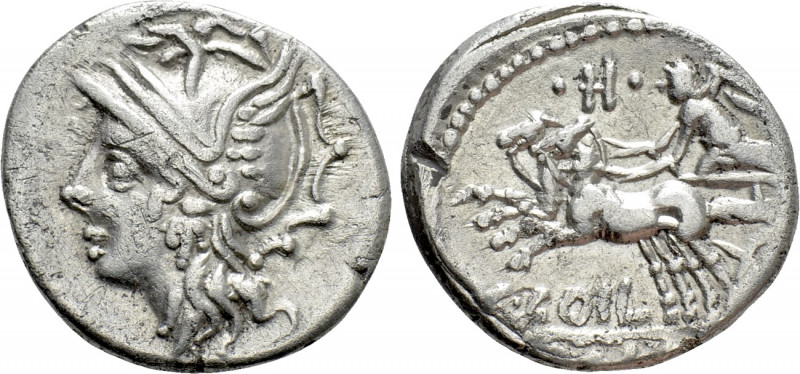 C. COILIUS CALDUS. Denarius (104 BC). Rome. 

Obv: Helmeted head of Roma left....