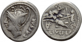 L. JULIUS L. F. CAESAR. Denarius (103 BC). Rome