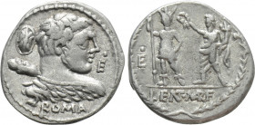 P. LENTULUS MARCELLINUS. Denarius (100 BC). Rome