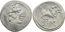 Q. TITIUS. Denarius (After 75 BC). Contemporary imitation of Rome