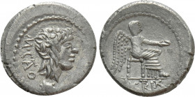 M. PORCIUS CATO (89 BC). Quinarius. Rome