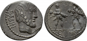 L. TITURIUS L. F. SABINUS. Denarius (89 BC). Rome