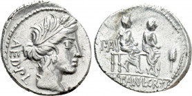 L. FANNIUS and L. CRITONIUS. Denarius (86 BC). Rome