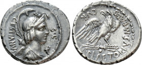 M. PLAETORIUS M.F. CESTIANUS. Denarius (57 BC). Rome