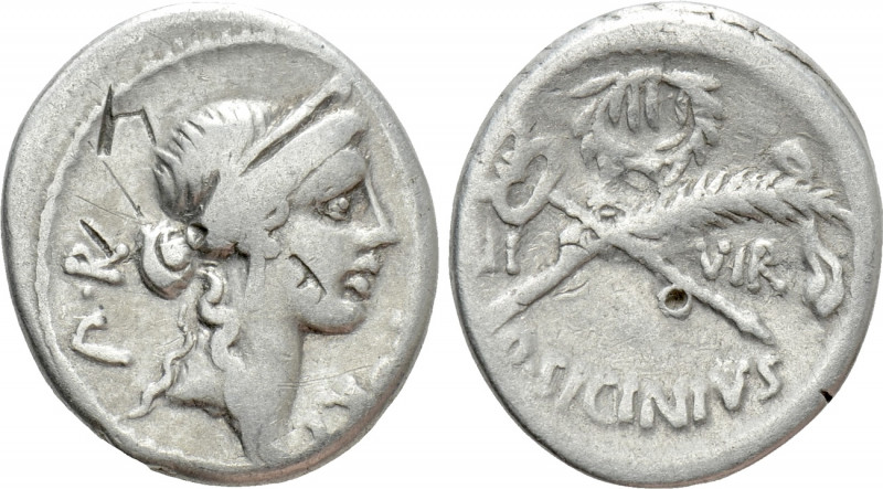 Q. SICINIUS. Denarius (49 BC). Rome. 

Obv: FORT / P R. 
Diademed head of For...