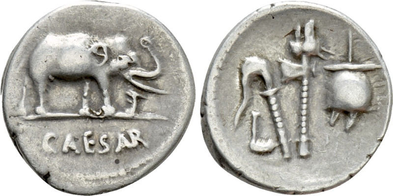 JULIUS CAESAR. Denarius (49 BC). Military mint traveling with Caesar. 

Obv: C...