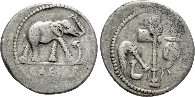 JULIUS CAESAR. Denarius (49 BC). Military mint traveling with Caesar. 

Obv: C...