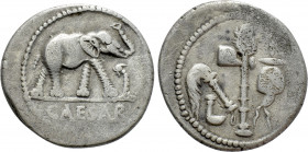 JULIUS CAESAR. Denarius (49 BC). Military mint traveling with Caesar