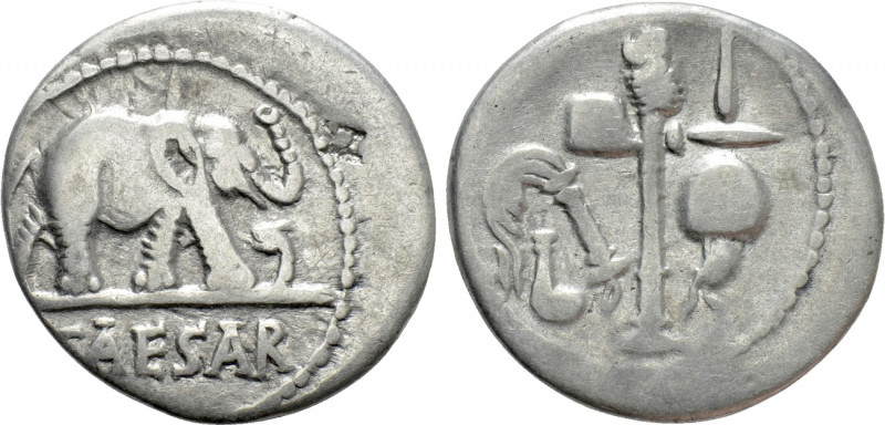 JULIUS CAESAR. Denarius (49 BC). Military mint traveling with Caesar. 

Obv: C...