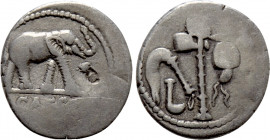 JULIUS CAESAR. Denarius (49 BC). Military mint traveling with Caesar