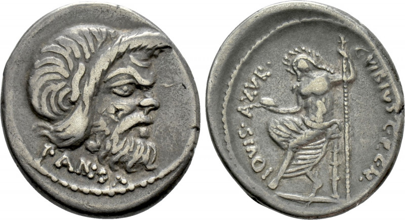 C. VIBIUS C.F. CN. PANSA CAETRONIANUS. Denarius (48 BC). Rome. 

Obv: PANSA. ...