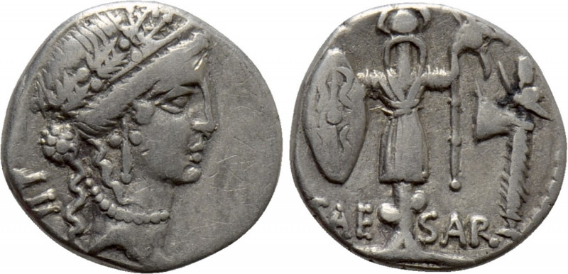 JULIUS CAESAR. Denarius (48 BC). Military mint traveling with Caesar. 

Obv: L...