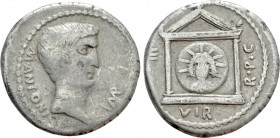 MARK ANTONY. Denarius (42 BC). Military mint traveling with Antony in Greece
