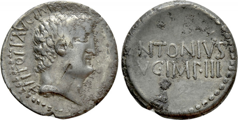 MARK ANTONY. Denarius (32 BC). Athens. 

Obv: ANTON AVG IMP III COS DES III V ...