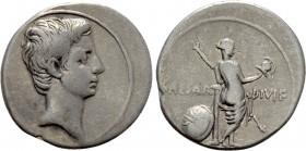 OCTAVIAN. Denarius (32-31 BC). Uncertain mint in Italy, possibly Rome