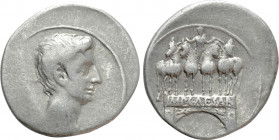 AUGUSTUS (27 BC-14 AD). Denarius. Uncertain Italian mint, possibly Rome