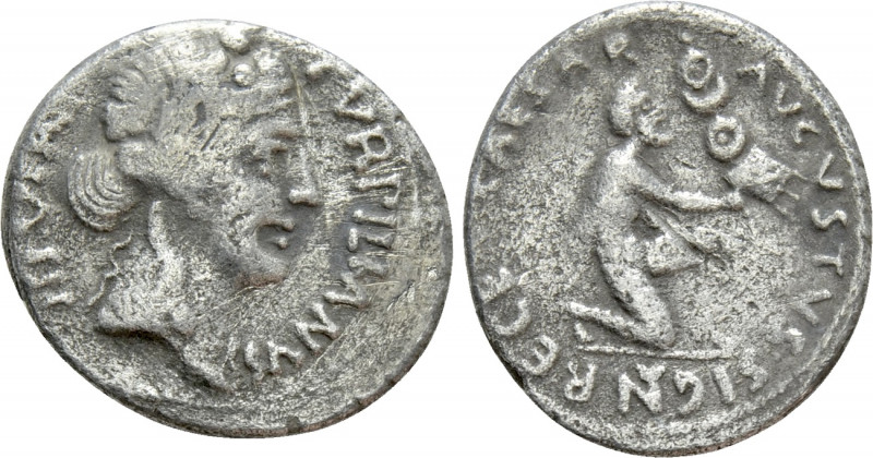 AUGUSTUS (27 BC-14 AD). Denarius. Rome. P. Petronius Turpilianus, moneyer. 

O...