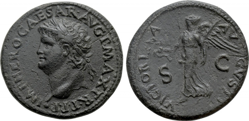 NERO (54-68). Dupondius. Lugdunum.

Obv: IMP NERO CAESAR AVG P MAX TR P P P.
...