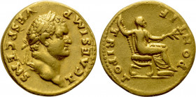 TITUS (Caesar, 69-79). GOLD Aureus. Rome