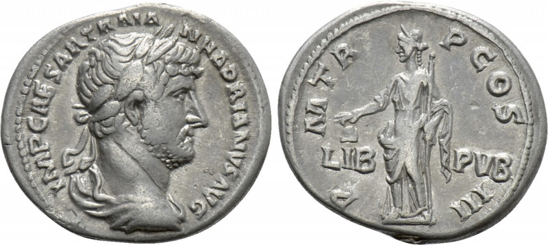 HADRIAN (117-138). Denarius. Rome. 

Obv: IMP CAESAR TRAIAN HADRIANVS AVG. 
L...