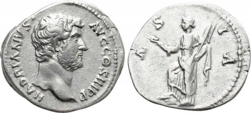 HADRIAN (117-138). Denarius. Rome. "Travel Series" issue. 

Obv: HADRIANVS AVG...