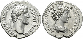 ANTONINUS PIUS with MARCUS AURELIUS As Caesar (138-161). Denarius. Rome