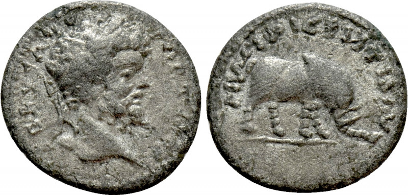 SEPTIMIUS SEVERUS (193-211). Denarius. Emesa. 

Obv: IMP CAE L SEP SEV PERT AV...