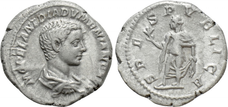 DIADUMENIAN (Caesar, 217-218). Denarius. Rome. 

Obv: M OPEL ANT DIADVMENIAN C...