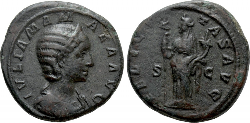 JULIA MAMAEA (Augusta, 222-235). As. Rome. 

Obv: IVLIA MAMAEA AVG. 
Diademed...