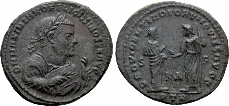 MAXIMIANUS HERCULIUS (Senior Augustus, 305-307). Follis. Treveri. 

Obv: D N M...
