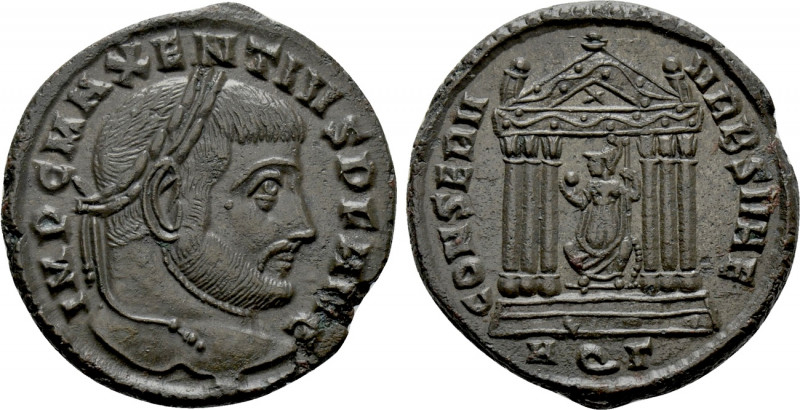 MAXENTIUS (307-312). Follis. Aquileia. 

Obv: IMP C MAXENTIVS P F AVG. 
Laure...